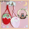 Japanese Handmade Homemade Lolita Bags Female Soft Girl Macaron Pearl Strawberry Fungus Edge Bow Messenger Bag Girl Canvas Bag 1