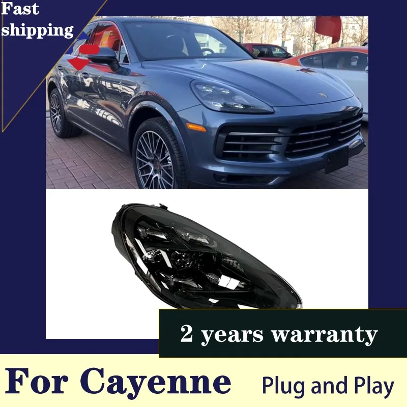 

Car Accessories for Porsche Cayenne Headlights 2018-2023 Cayenne Headlamp DRL Turn Signal High Beam Projector Lens