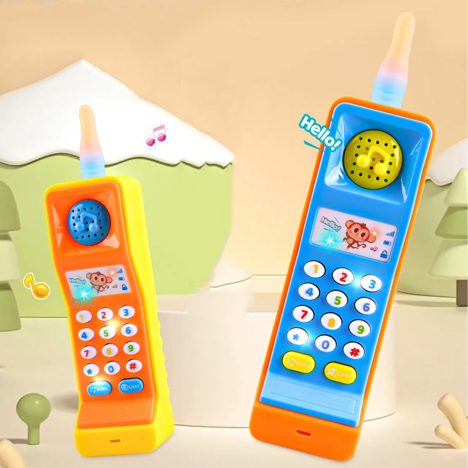 Children's music, mobile phone, mobile phone, toy, early education, puzzle, bilingual lighting, story machine 4