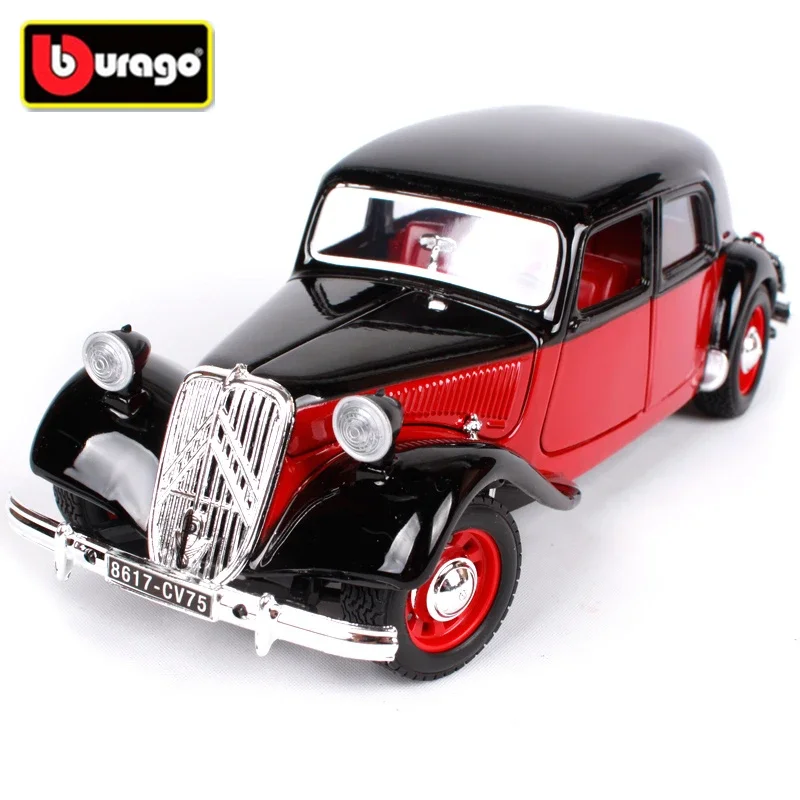 Bburago 1:24 1938 Citroen 15 Cv Ta Alloy Classic Car Model Diecast Metal Toy Retro Car Model Simulation Collection Regalo Per Bambini