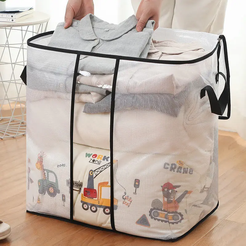 

Storage Bag for Clothes Quilt, Moisture-Proof, High Capacity, Transparent Luggage Packing Bag, Home Sundries Bag, Modern Style