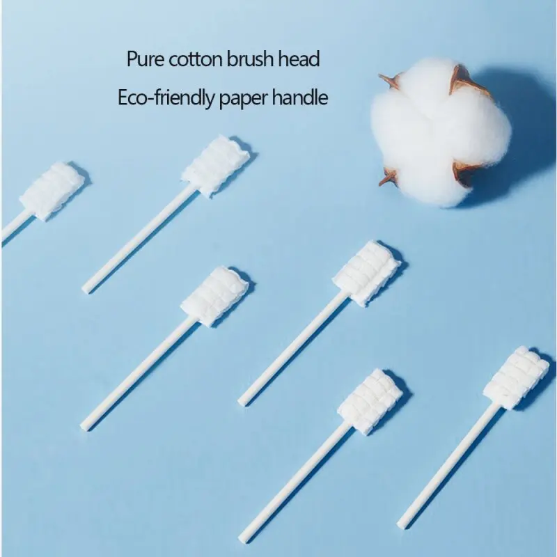 READYSTOCK-hisopo de algodón para bebé, limpiador bucal, 30 piezas