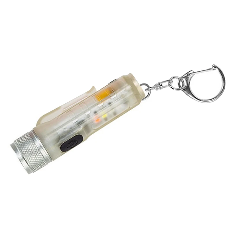 

LED Keychain Flashlight Waterproof Flashlight USB Rechargeable Keychain Pocket Lamp For Outdoor Frosted