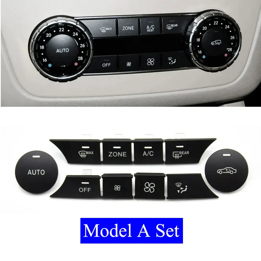 AC Climate Control Button Set For Mercedes C-Class W204 & GLK X204 (2008-2012) - 10-Piece Replacement Kit