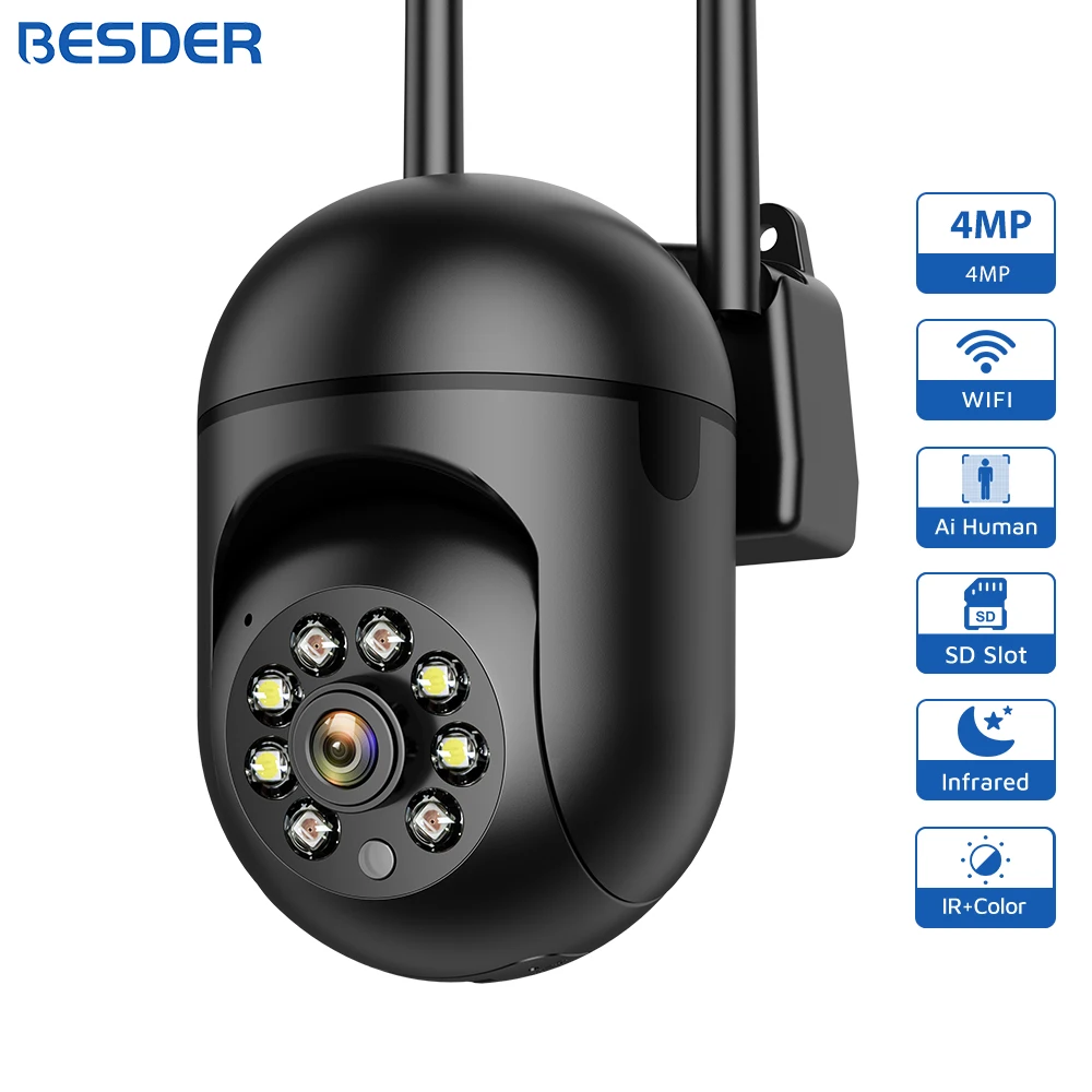BESDER 4MP Wireless Security Surveillance PTZ Camera Wifi Outdoor 3MP ...