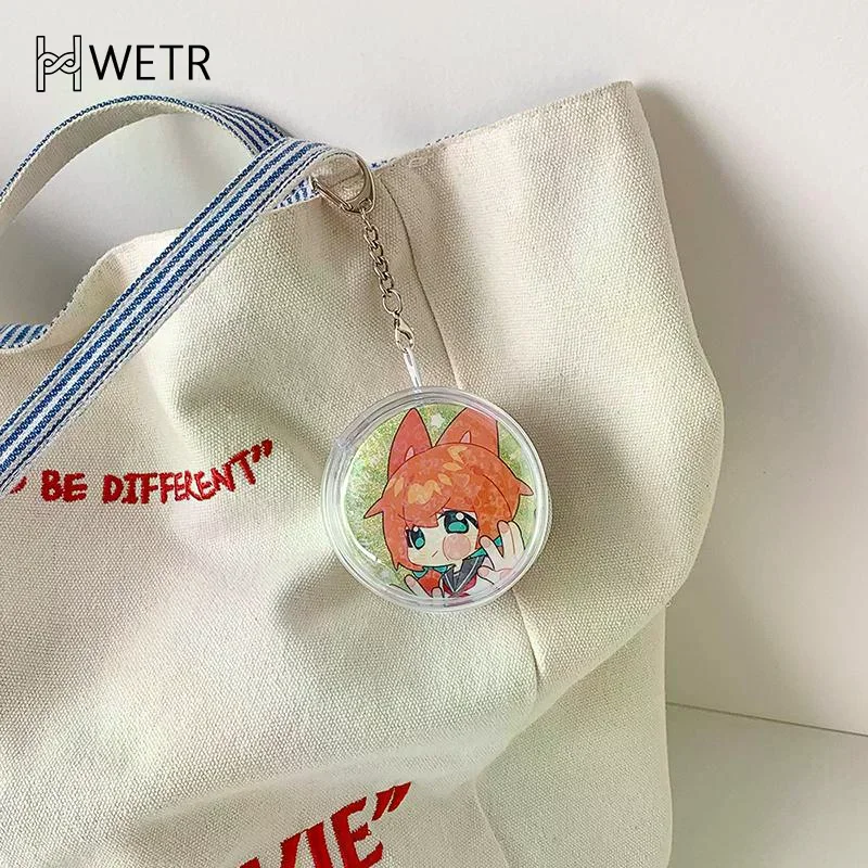 5,8/7,5 cm INS Casual Badge Clip Bag mit Schlüsselanhänger, transparenter, wasserdichter Badge-Pin-Schutz für Ita Bag, Studentenbedarf
