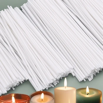 50/100 pièces mèches de bougie ensemble de coton ciré noyau de cire sans fumée bricolage mèches de cire de noyau de cire de soja pour bougies faisant des fournitures 1