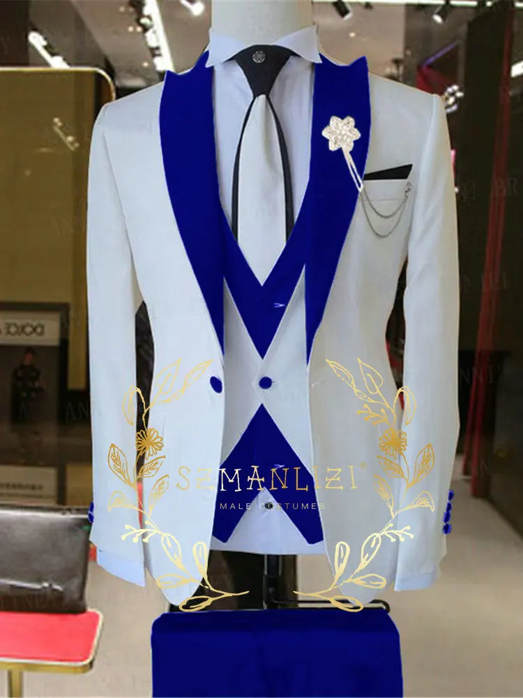 Suits For Men Latest Design Blazer Sets 3 Piece Trajes De Hombre Luxury Fashion Prom Party Dress Wedding Tuxedo mens suit