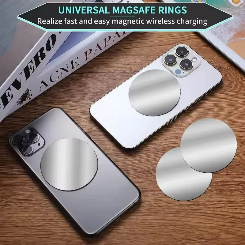 1 à 10 supports magnétiques en métal, disques adhésifs fins en fer pour tablette, bureau, téléphone, support de voiture ronds_voghion.com