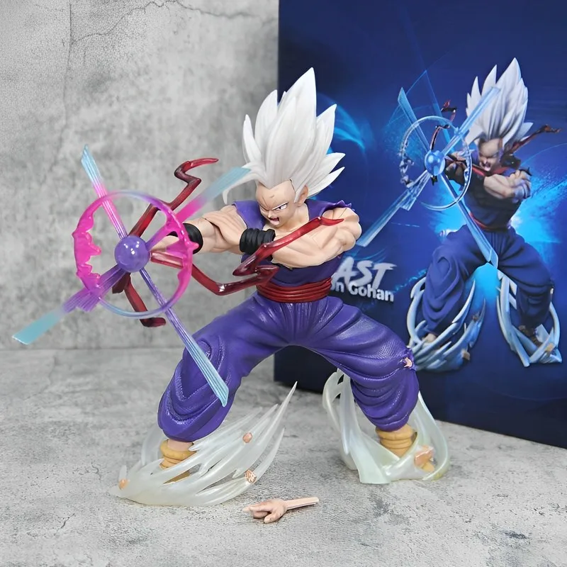 23Cm Dragon Ball Figure Gohan Figures Son Gohan Ssj3 Action Figure Anime Magic Guan Light Kill Cannon Collection Model Doll Toys