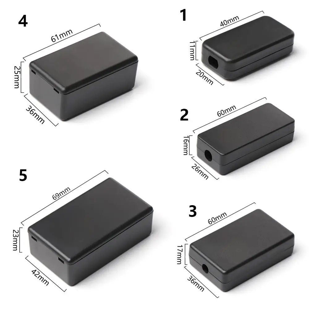 1/2Pcs 5 sizes ABS Plastic Electronic Project Box Waterproof Cover Project Enclosure Boxes Instrument Case electronic enclosure case