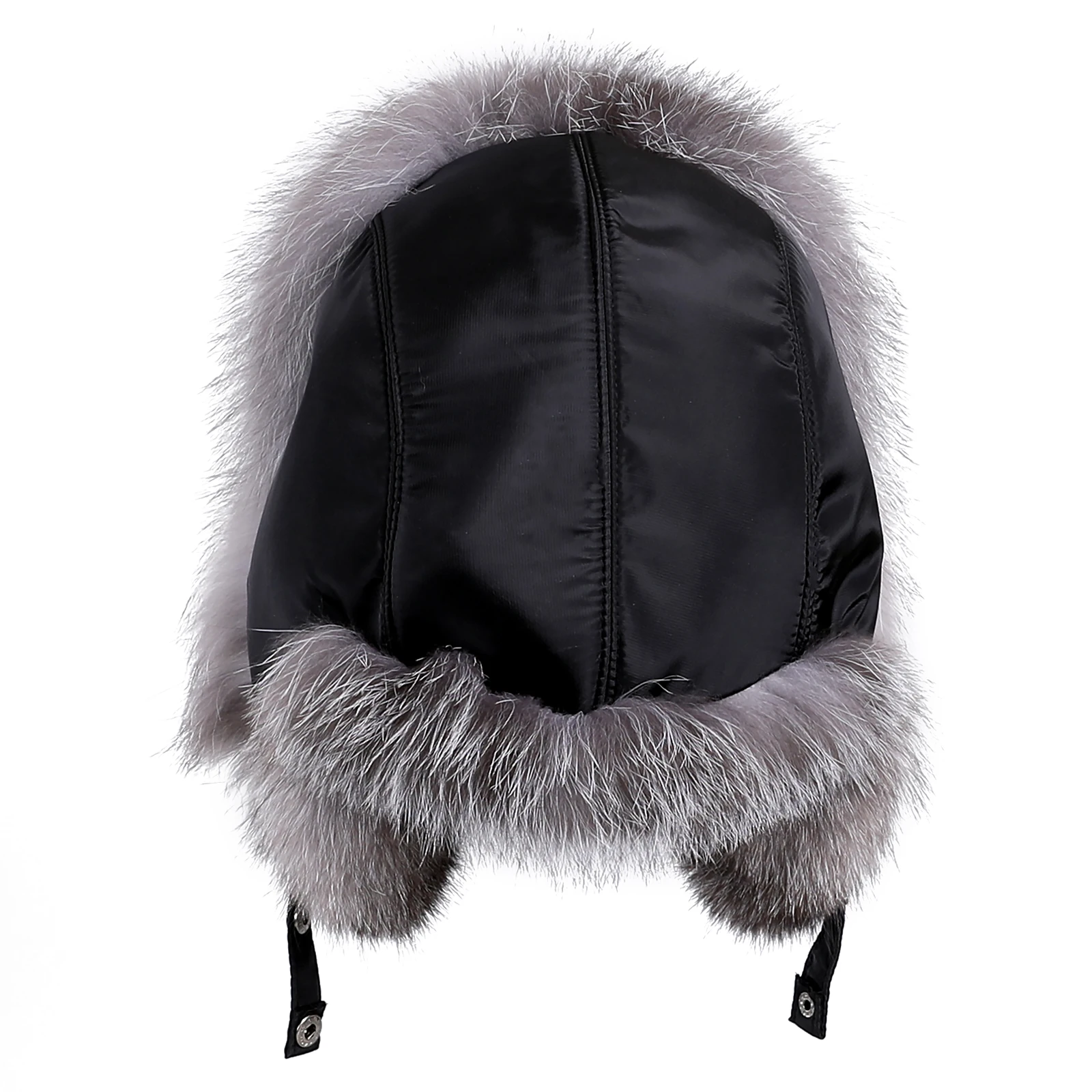 Unisex Winter Fur Hat 100% Real Raccoon Fox Fur Ushanka Hat Russian Caps Ski Hunting Bomber Hats Winter Hat Fur Hat