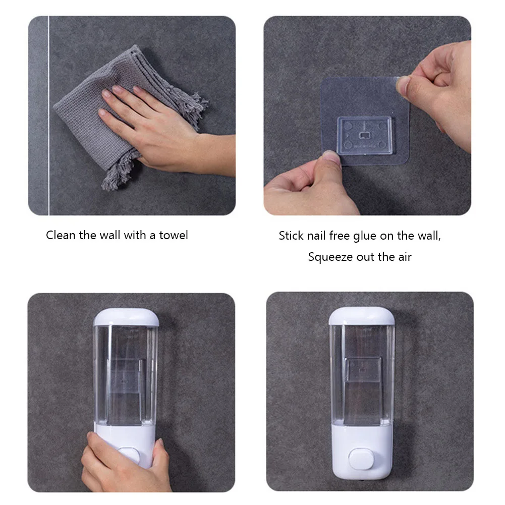 Durable Wall-Mounted Abs Liquid Soap Dispenser Pump For Home Kitchen Bathroom Durable Wall-Mounted Abs Liquid Soap Dispenser Pump For Home Kitchen Bathroom