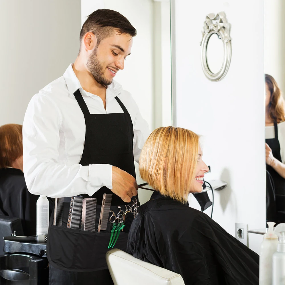 Barber Work Wrap Apron Hair-Cut Salon  Cape Protect Waterproof Cutting Gown Barbershop Flower shop GardenTool 5