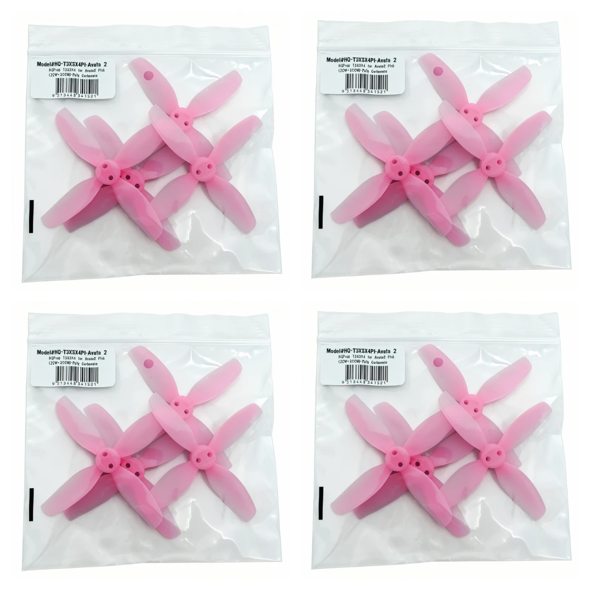 8pairs 3X3X4 Pink