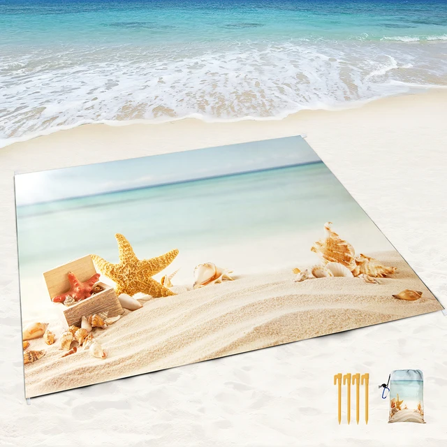 Beach Shell Starfish Sand Proof Beach Blanket