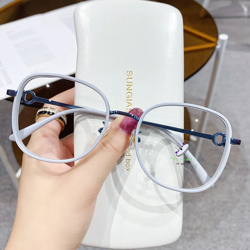 

TR90 Vintage Square Eyeglasses Frame Female Anti Blue Light Reading Glasses Women Optical Prescription Spectacles +1.0 1.5 2.0