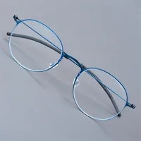 Датский бренд, титановые сверхлегкие круглые очки в оправе для мужчин и женщин, безвинтовые очки, качественные дизайнерские круглые очки, очки — изображение 3