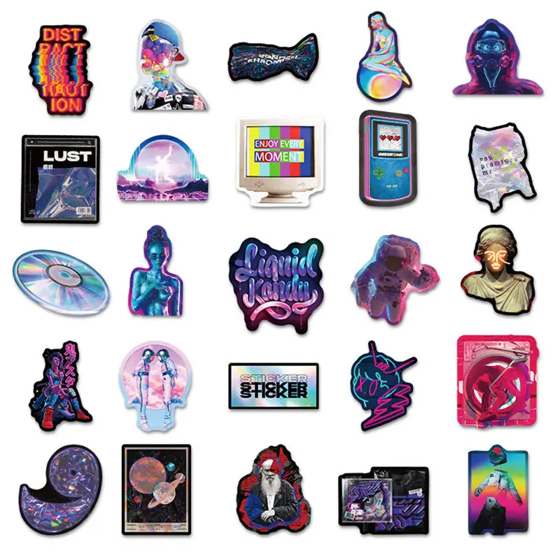 Рисунок 4 - радужные лазерные наклейки