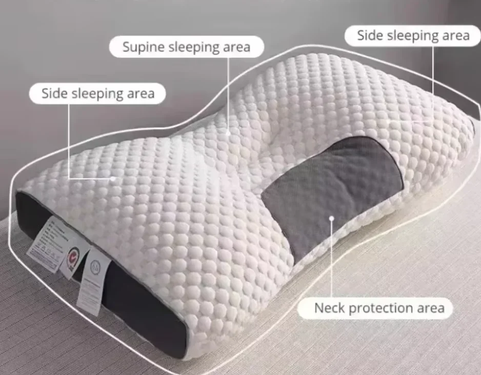 2024 NEWHoneycomb massage pillow pillow to protect cervical vertebra to help sleep home pillow core antibacterial and anti-mite 4