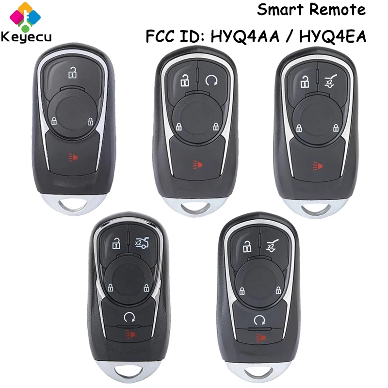 

KEYECU Smart Remote Car Key Fob 3 4 5 Buttons 315MHz 433MHz ID46 Chip for Buick Encore Regal Envision LaCrosse Fob HYQ4AA HYQ4EA