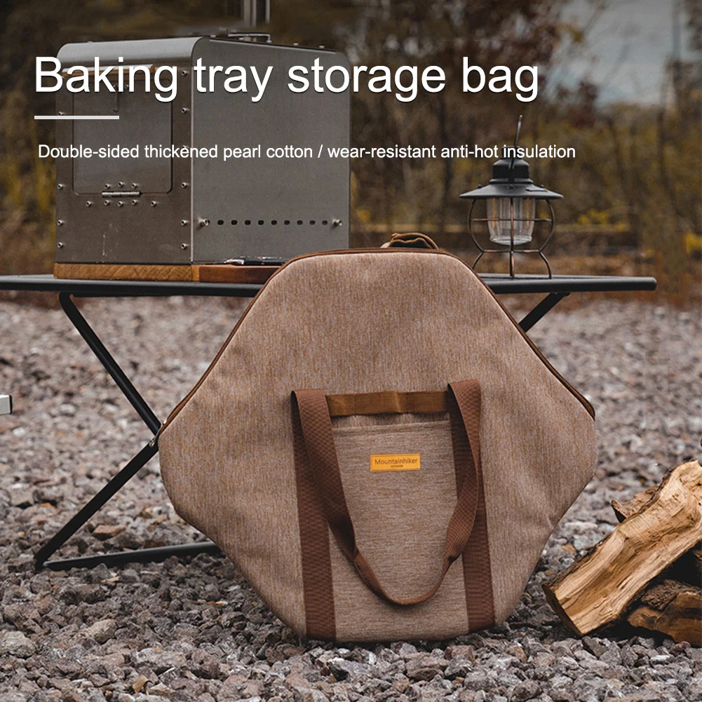 Grilling Pan Storage Bag Portable Camping Kitchen Utensil Cookware Storage Bag Anticollision Protection Picnic Camping Supplies
