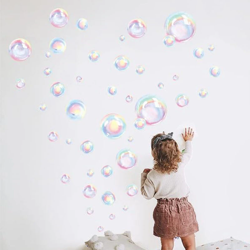 Color Bubble Wall Stickers Cute Decorative Living Room Porch Bedroom Can Be Removed Pvc Self-adhesive Girl Bedroom Wall Sticker