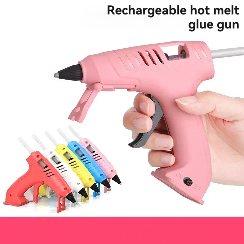 20W Mini Rechargeable Type Wireless Hot Melt Glue Gun Household Industrial Guns Hand Tools DIY Quick Repairs Crafts