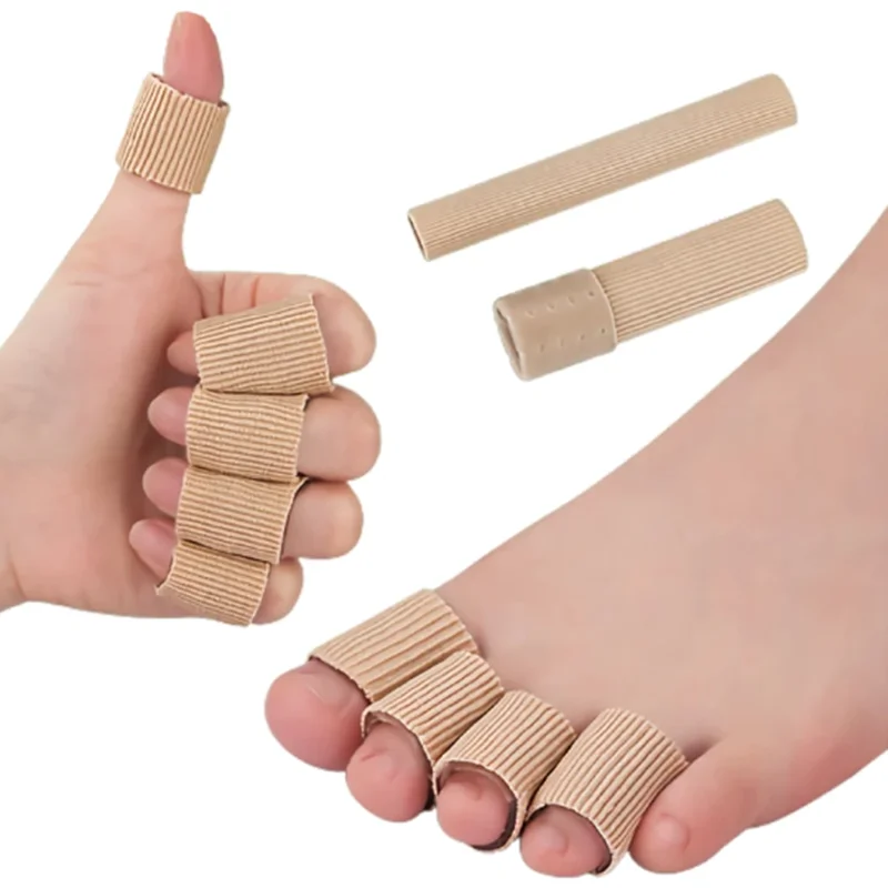 

Fiber Gel Toe Finger Protectors Perforated High Heels Anti-Abrasion Freely Croppe Corn Callus Pain Relief Foot Care Cap Cover