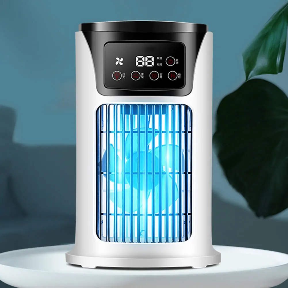 Portable Air Conditioner Fan 6H Timer Desktop Fan 300ML Water Tank Water Cooling Fan for Home Bedroom Office