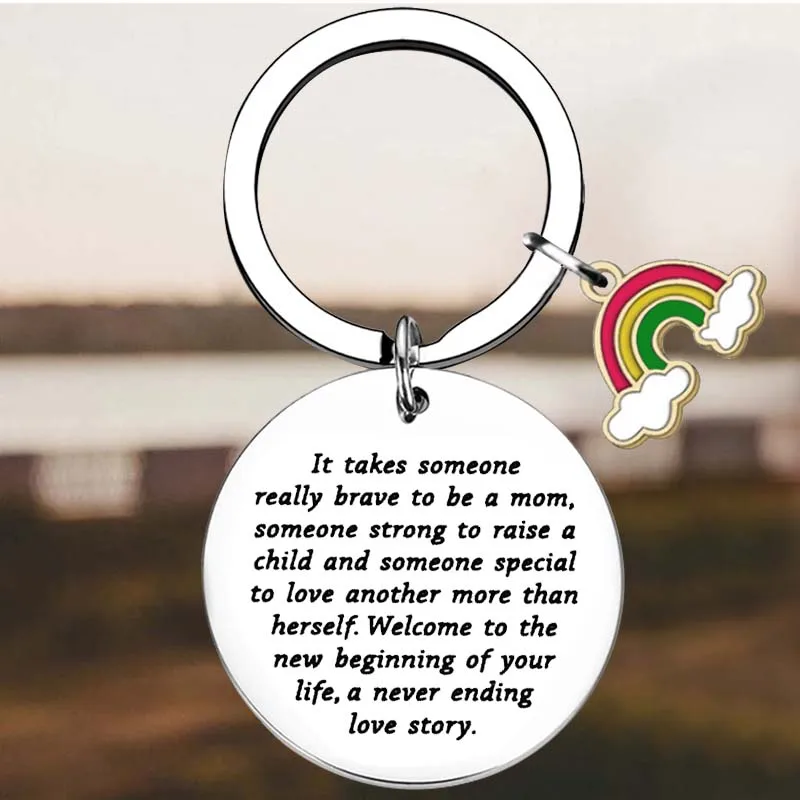 

New Mama To Be Gift New Mom Key Chain Ring Pregnancy Announcement Gift keychains pendant First Mom Gift