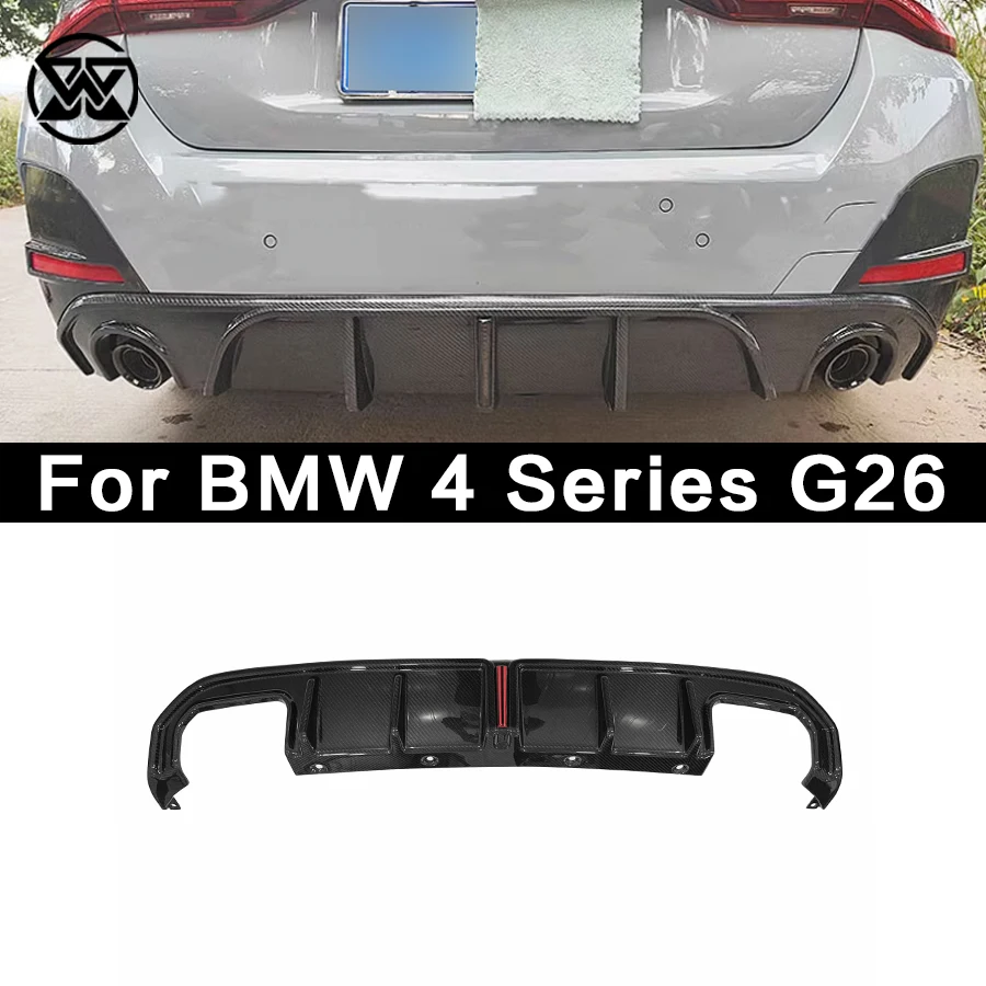 

Четырехдверный сплиттер для заднего бампера BMW 4 серии G26 425i из углеродного волокна, диффузор для губ, спойлер, Автомобильный задний бампер, диффузор