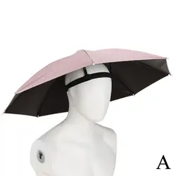 Portable Waterproof Outdoor Umbrella Hat - Foldable Sun Protection for Fishing, Camping, and Beach Activities (A)