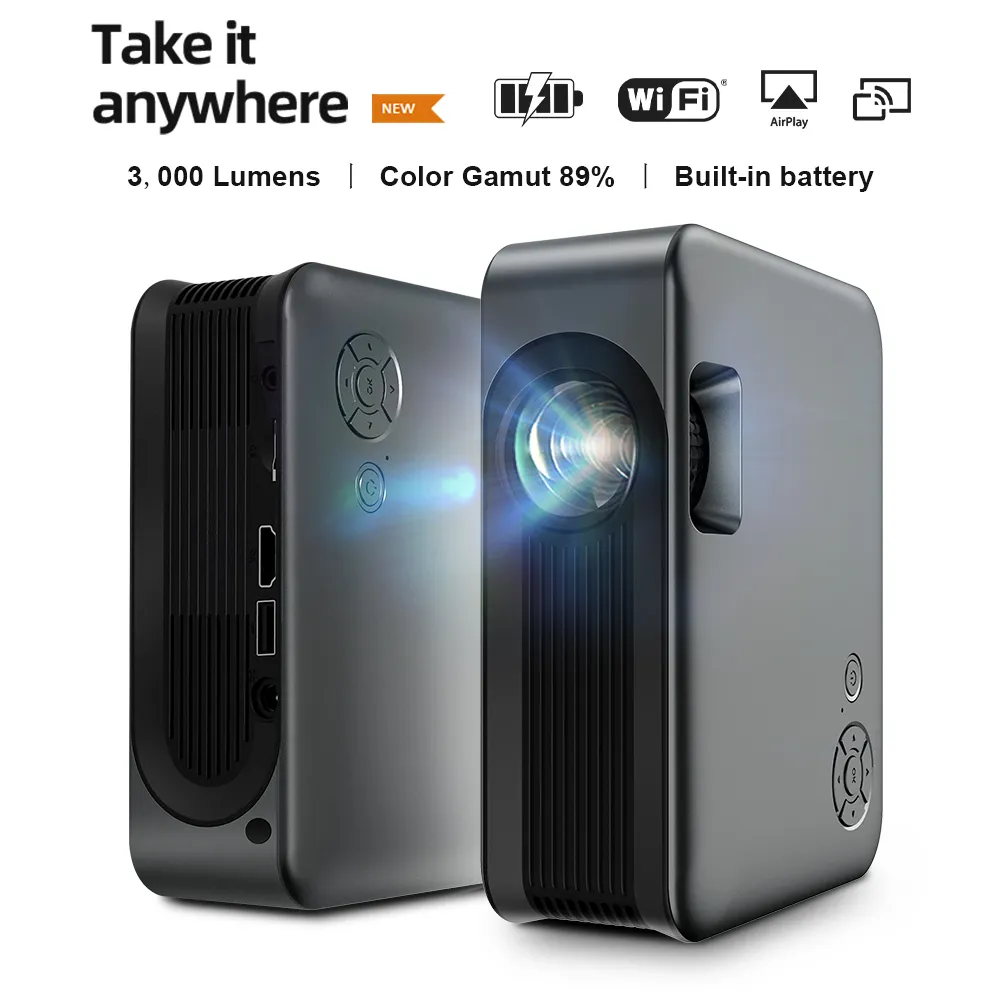 Puno personal en frente de AUN MINI Projector A30C Pro Smart TV WIFI Portable Home Theater Cinema Sync  Android Phone Beamer LED Projectors for 4k Movie _ - AliExpress Mobile