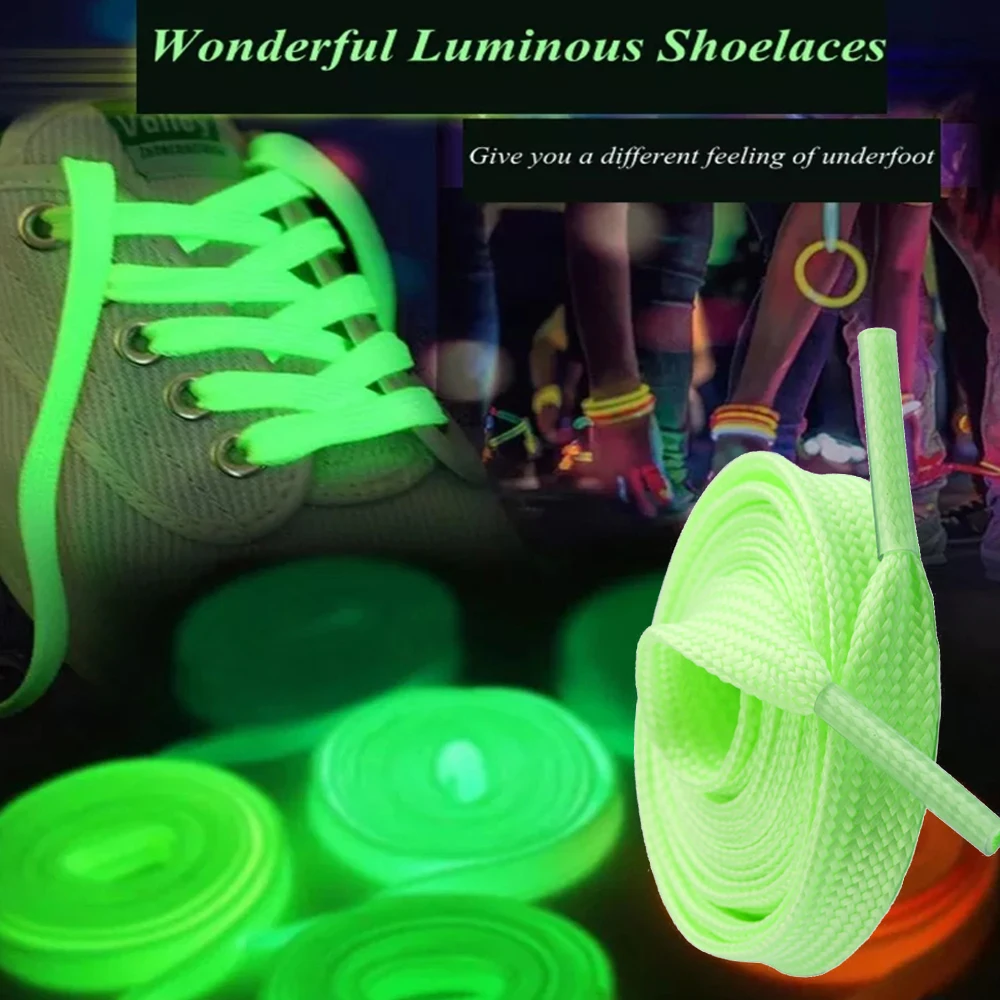 

1 Pair Elastic Luminous Shoelaces for Sneakers Sports Shoes Laces Glow In The Dark/Night Shoestrings Reflective Shoelaces