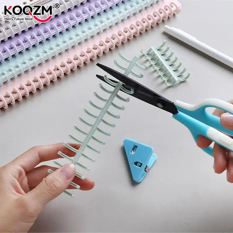 30 Holes Loose-leaf Plastic Binding Ring Spring Spiral Rings Binder Strip for A4 Paper Notebook Stationery Office Supplies plastic binding rings,loose leaf binding coil,book binding supplies