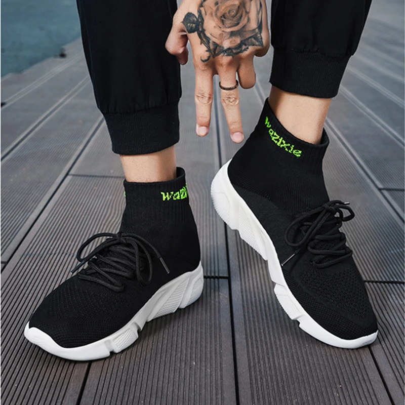 Unisex New Women Shoes Fashion Sneakers Women Sports Shoes Plus Size Casual Shoes Knitting Ventilation Man Loafers Ladies Shoes