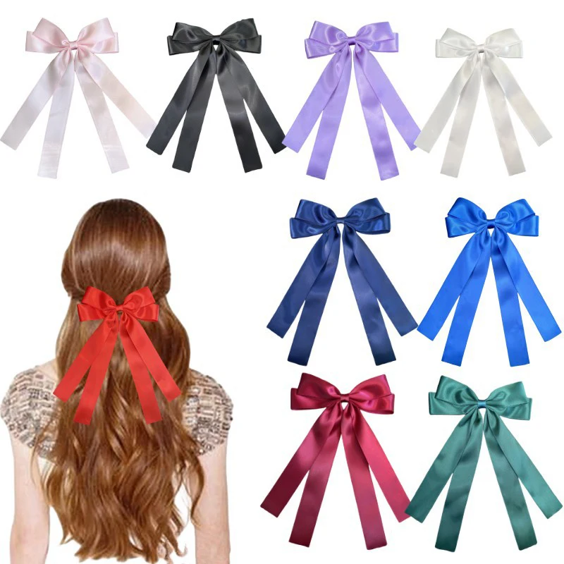 

Elegant Bowknot Hair Clip Double Layer Ribbon Hairpins For Women Girls Fashion Sweet Barrettes Versatile Hair Accessories