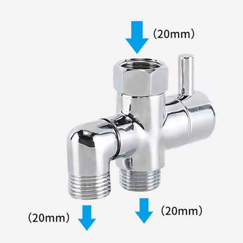 Brass 3 Way  1/2 Shower Head Mount Valve Diverter Converter For Toilet Bidet Shower Bathroom Kitchen