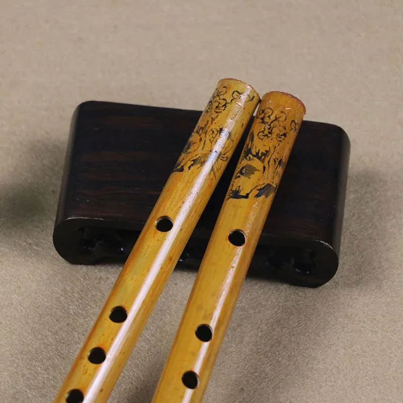 24cm Chinese Traditional 6 Holes Bamboo Flute Vertical Flute Clarinet Student Elementary Musical Instruments