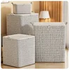 Large Capacity Quilt Organizer Storage Bag with Zipper Handle Clothes Quilt Luggage Travel Moisture-Proof Clothes Organizer 1