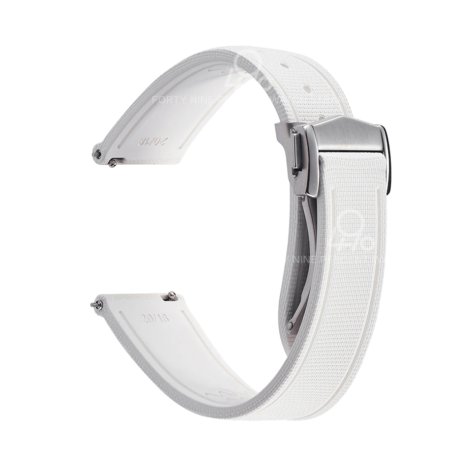 Enhanced Quick Release Universal FKM Rubber Watch Strap, Multi-Size Adjustable Bracelet