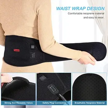 Heating Waist Belt Brace For Pain Relief Lower Back Therapy Lumbar Black 1