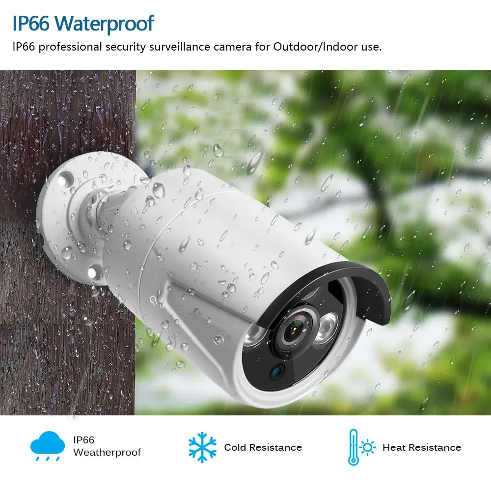 32CH 4K NVR 5MP POE Kit Sistema di sicurezza CCTV Audio Impermeabile Outdoor Day&Night Telecamera IP Video sorveglianza Set AI Face Record - immagine 4