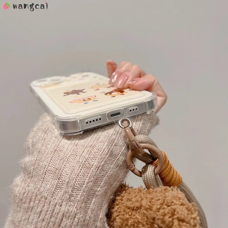 Cake Donut Cute Card Holder Phone Case with Strap