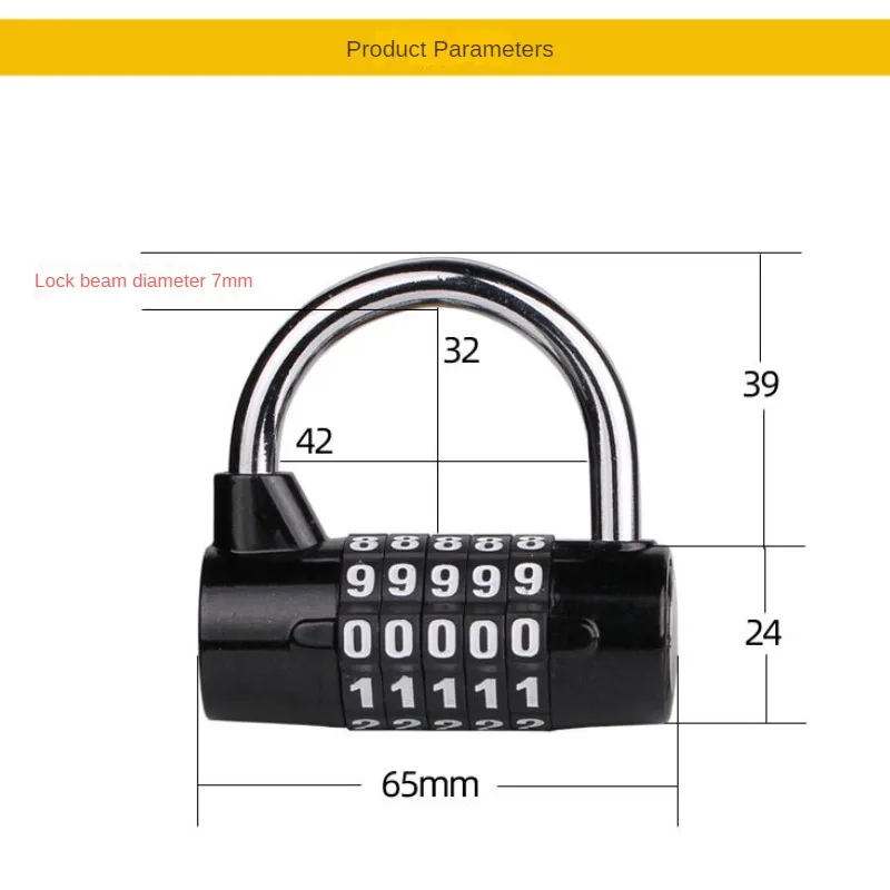 Multifunctional Combination 4 Digit Security Padlock Gym Locker Drawer  Luggage Cabinet Toolbox Door Lock Door Padlock - AliExpress