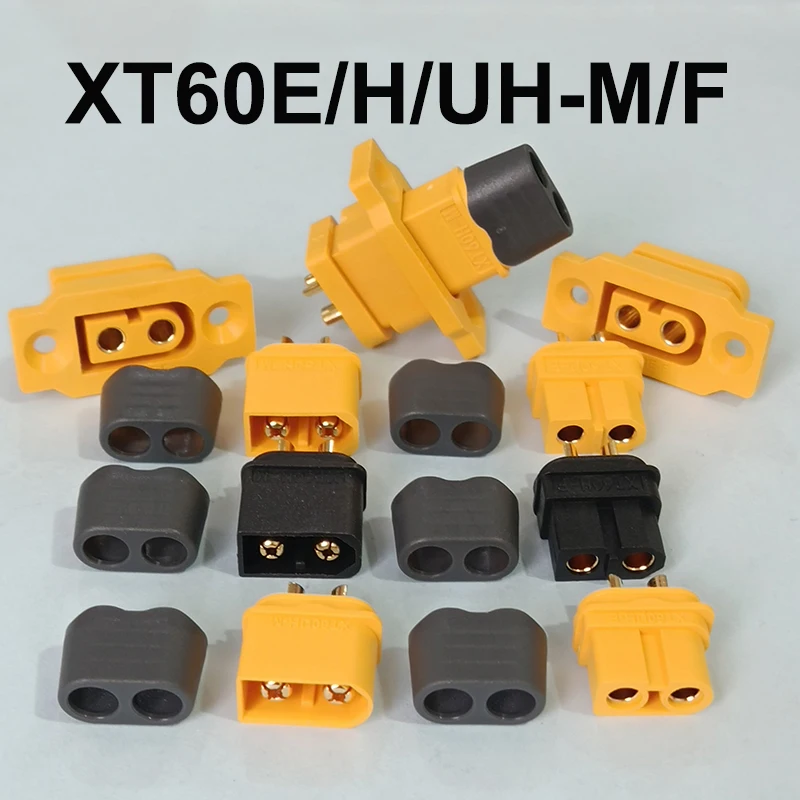 1PCS XT60H/XT60UH/XT60E-M/F Original Festen Stecker mit Abdeckung Version 3,5mm Vergoldet T Stecker für RC Modelle – Detail 1