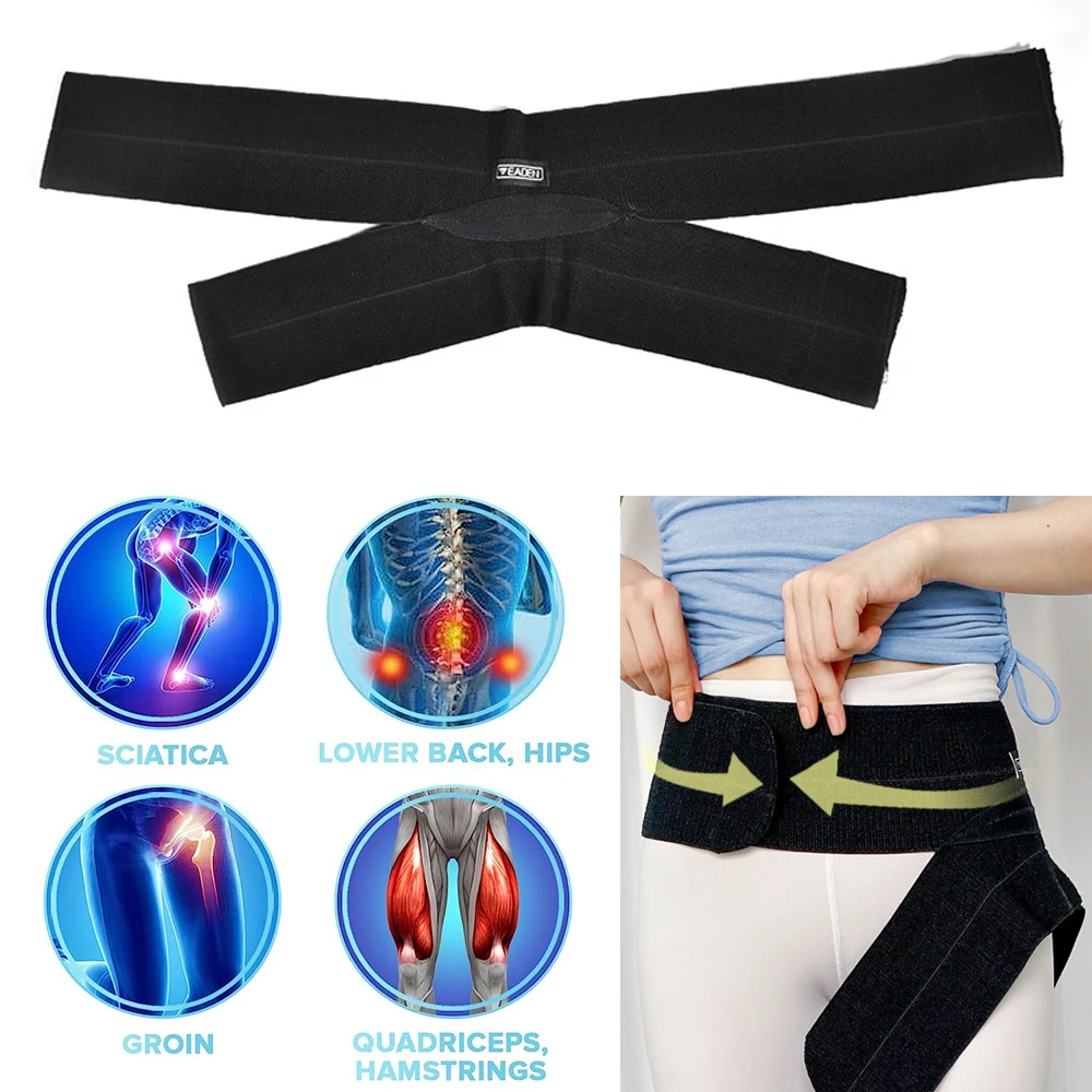 1Pcs/2Pcs Hip Thigh Support Brace Groin Compression Wrap for Pulled Groin Sciatic Nerve Pain Hamstring Injury Recovery and Rehab for hip thigh support brace