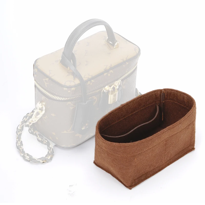 

Purse Organizer Insert For Vanity Luxury Womens Makeup Box , Felt Fabric Pouch Storage Bags, Handbag & Tote Shaper