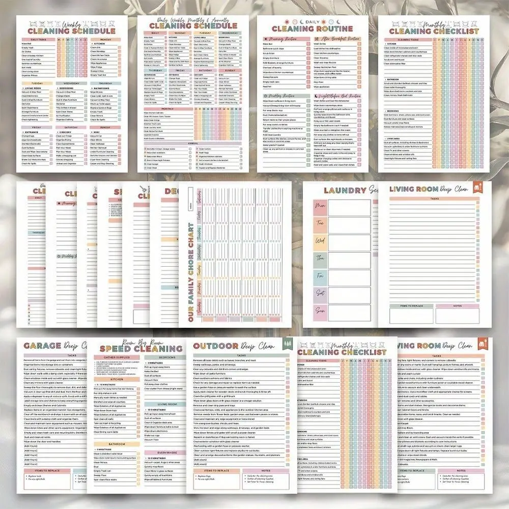 정기적인 ADHD 청소 계획표 주간 일정표 일일 일정표 가정 청소 일정표 연중 팁 간단한 솔루션